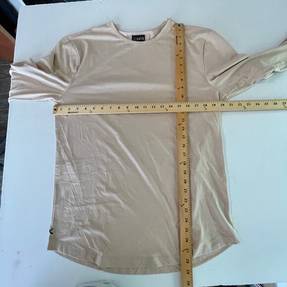 Cuts Clothing NEW Mens Curve-Hem T-Shirt Sz XL Long Sleeve Mountain Mist Soft - Picture 7 of 9